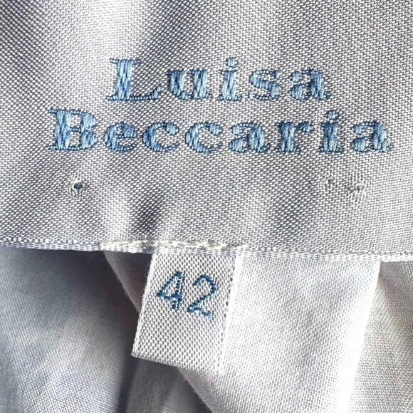 Luisa Beccaria Tiered Scalloped Dress IT 42 US 6 NWOT Milan Fashion Week - Picture 9 of 14